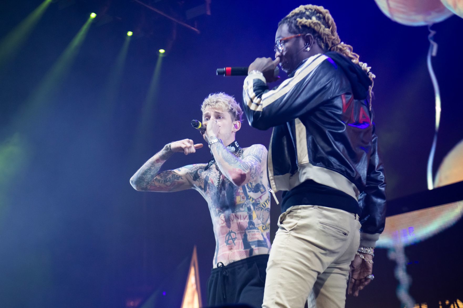 Young Thug and Machine Gun Kelly at Family Arena